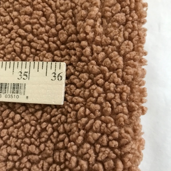 TIME AND TRU Faux Sherpa Teddy Coat Jacket Tan Women’s Plus Size 2X 20W 22W - Picture 13 of 16